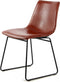Floraya - Set 2 Eetkamerstoelen Caila - Donkerbruin - 47,5x56x82cm (LxBxH) - Maximaal draagvermogen 150KG
