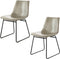 Floraya - Set 2 Eetkamerstoelen Caila - Grijs - 47,5x56x82cm (LxBxH) - Maximaal draagvermogen 150KG