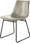 Floraya - Set 2 Eetkamerstoelen Caila - Grijs - 47,5x56x82cm (LxBxH) - Maximaal draagvermogen 150KG