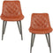 Floraya - Set 2 eetkamerstoelen Cecil - Bruin - 53x60x81,5cm (LxBxH) - Maximaal belastbaar gewicht 150KG