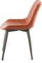 Floraya - Set 2 eetkamerstoelen Cecil - Bruin - 53x60x81,5cm (LxBxH) - Maximaal belastbaar gewicht 150KG