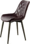 Floraya - Set 2 eetkamerstoelen Cecil - Donkerpaars - 53x60x81,5cm (LxBxH) - Maximaal belastbaar gewicht 150KG