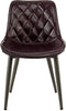 Floraya - Set 2 eetkamerstoelen Cecil - Donkerpaars - 53x60x81,5cm (LxBxH) - Maximaal belastbaar gewicht 150KG