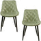 Floraya - Set 2 eetkamerstoelen Cecil - Lichtgroen - 53x60x81,5cm (LxBxH) - Maximaal belastbaar gewicht 150KG