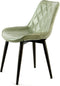 Floraya - Set 2 eetkamerstoelen Cecil - Lichtgroen - 53x60x81,5cm (LxBxH) - Maximaal belastbaar gewicht 150KG