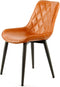 Floraya - Set 2 eetkamerstoelen Cecil - Oranje - 53x60x81,5cm (LxBxH) - Maximaal belastbaar gewicht 150KG