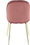 Floraya - Set 2 eetkamerstoelen Charlize - Oudroze - 59x47x90cm (LxBxH) - Belastbaar tot 150KG