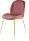 Floraya - Set 2 eetkamerstoelen Charlize - Oudroze - 59x47x90cm (LxBxH) - Belastbaar tot 150KG