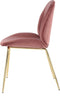 Floraya - Set 2 eetkamerstoelen Charlize - Oudroze - 59x47x90cm (LxBxH) - Belastbaar tot 150KG