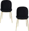 Floraya - Set 2 eetkamerstoelen Charlize - Zwart - 59x47x90cm (LxBxH) - Belastbaar tot 150KG
