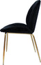 Floraya - Set 2 eetkamerstoelen Charlize - Zwart - 59x47x90cm (LxBxH) - Belastbaar tot 150KG