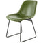 Floraya - Set 2 eetkamerstoelen Cora - Groen/Zwart - Maximaal draagvermogen 150KG