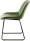 Floraya - Set 2 eetkamerstoelen Cora - Groen/Zwart - Maximaal draagvermogen 150KG