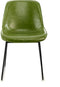 Floraya - Set 2 eetkamerstoelen Cora - Groen/Zwart - Maximaal draagvermogen 150KG