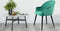 Floraya - Set 2 fluwelen eetkamerstoelen Joris - Groen/Zwart - Draagvermogen 120KG