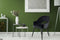 Floraya - Set 2 fluwelen eetkamerstoelen Joris - Zwart/Zwart - Draagvermogen 120KG