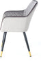 Floraya - Vietavie stoel - Amino - Grijs/Zwart - 61x59x86cm (LxBxH) - Belastbaar gewicht tot 120KG