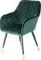 Floraya - Vietavie stoel - Amino - Groen/Zwart - 61x59x86cm (LxBxH) - Belastbaar gewicht tot 120KG
