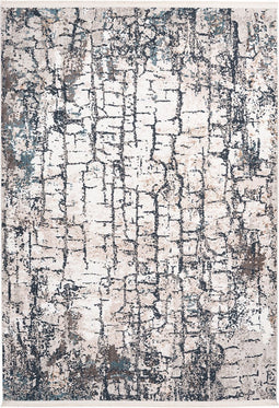 Floraya - Vintage Look Tapijt - Akropolis 125 - Grijs/blauw - 80 x 150 cm - 12 mm dik
