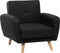 FLORLI - Fauteuil - Zwart - Polyester