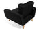 FLORLI - Fauteuil - Zwart - Polyester
