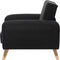 FLORLI - Fauteuil - Zwart - Polyester