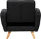 FLORLI - Fauteuil - Zwart - Polyester