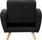 FLORLI - Fauteuil - Zwart - Polyester