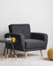 FLORLI - Fauteuil - Zwart - Polyester
