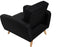 FLORLI - Fauteuil - Zwart - Polyester