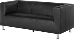 FLORO - Driezitsbank - Zwart - Kunstleer