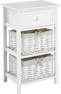 FLOWELLA - Nachtkastje - Wit - MDF