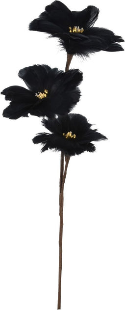 Flowerbranch Feather 80 cm Blac