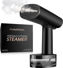 FLOWSTEAM® Luxe Kledingstomer - Handstomer - Stoomreiniger - Stoomapparaat Kleding - Matte Black Edition