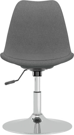 vidaXL - Eetkamerstoelen - 4 - st - draaibaar - stof - lichtgrijs