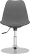 vidaXL - Eetkamerstoelen - 4 - st - draaibaar - stof - lichtgrijs