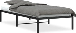 vidaXL - Bedframe - metaal - zwart - 90x190 - cm