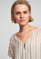 Q/S Designed by Blouse - Korte mouwen V-hals - Maat XL (42)