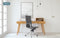 Feel Furniture - Luxe Executive bureaustoel van 100% rundleer - Hoge rugleuning – Donker grijs