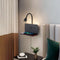 Wandlamp met stekker, 1,5 m kabel, USB + 15W draadloze oplader, flexibele zwanenhals leeslamp, 3 kle