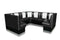 Bel Air Dinerbank Quarter Circle Booth HW-120-120 Zwart
