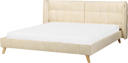 SENLIS - Tweepersoonsbed - Beige - 180 x 200 cm - Fluweel