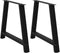 vidaXL - Salontafelpoten - 2 - st - A-vormig - 90x(72-73) - cm - staal - zwart