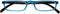 Leesbril half-line blauw/zwart 2.5