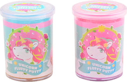 Fluffy eenhoorn putty in display