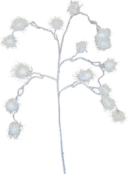 Fluffy Spray White 108 cm kunsttak