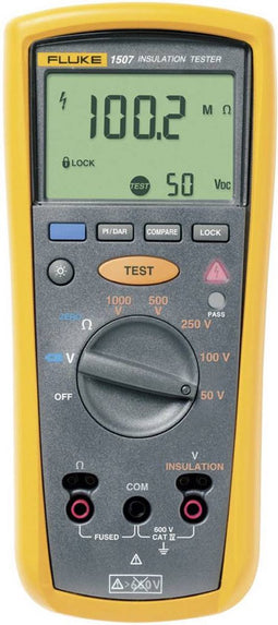 Fluke 1507 Isolatiemeter 50 V, 100 V, 250 V, 500 V, 1000 V 10 GΩ