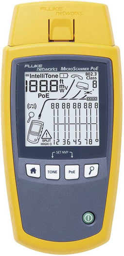 Fluke Networks Set: MS-POE + MT-8200-63A MicroScanner™ POE + IntelliTone 200 Probe Kabelmeter Audio/Video, Netwerk, Tel