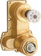 Flush-mounted mixer BOX body with spray switch