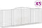 vidaXL - Schanskorven - 5 - st - gewelfd - 400x50x140/160 - cm - ijzer